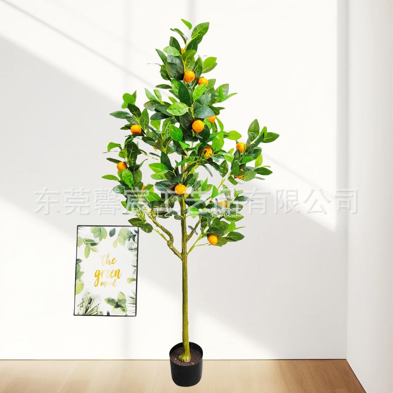 仿真柠檬树盆栽家居客厅室内装饰仿真绿植
