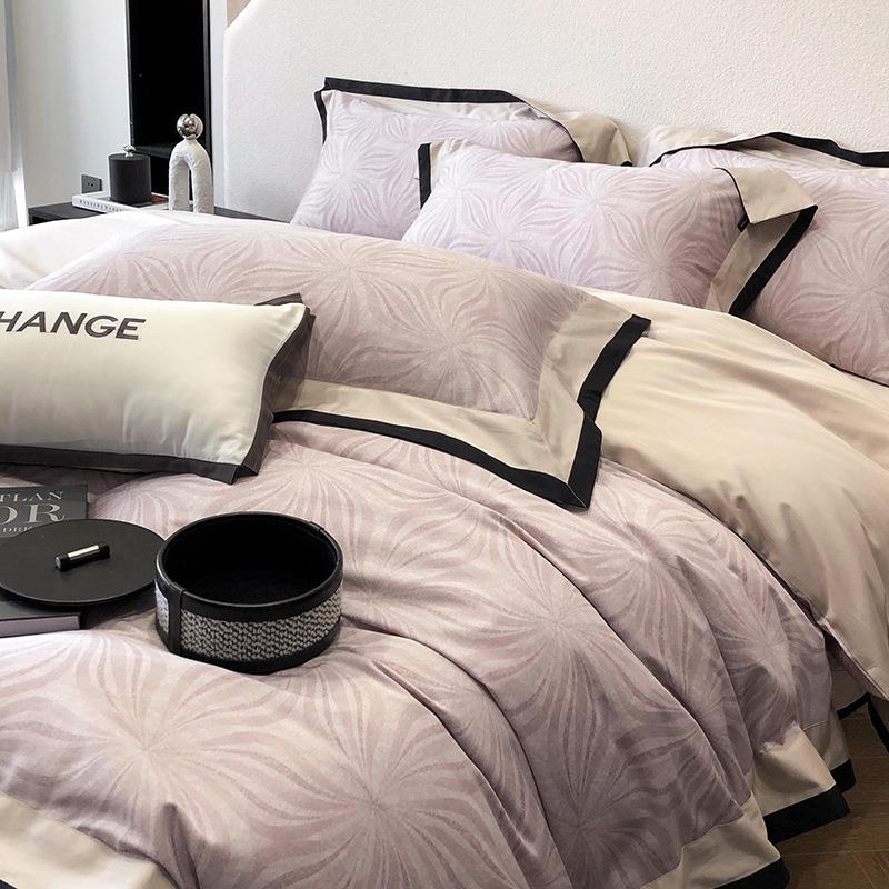 轻奢复古美式140支长绒棉四件套全棉纯棉床单被套床笠款床上用品4