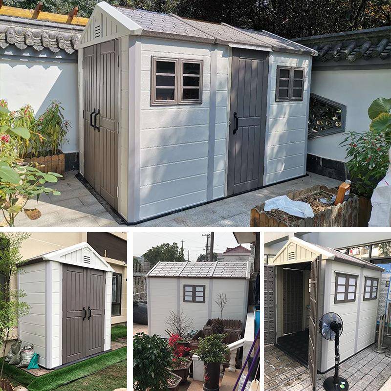 户外简易储物房花园工具房组合屋庭院收纳杂物间室外移动房子住人