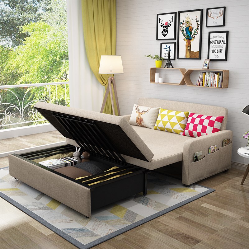 沙发床两用可折叠双人1.5米三人1.8米多功能储物小户型折叠沙发床