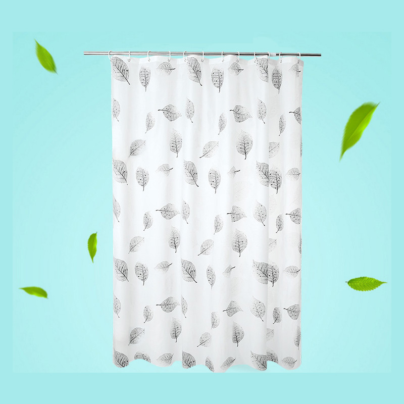 浴室帘子加厚防水浴帘套装PEVA卫生间窗帘布浴室隔断门挂帘送挂钩