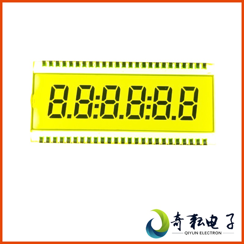6位8字段码液晶屏静态驱动半透型段式lcd屏50PIN液晶数码管EDS809