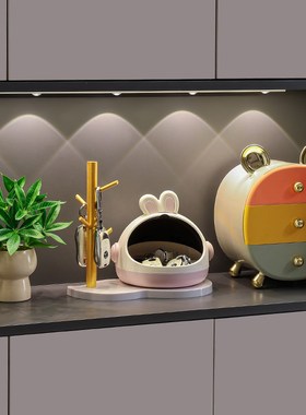 钥匙收纳盒玄关摆件入户门口客厅电视鞋柜乔迁新居礼物