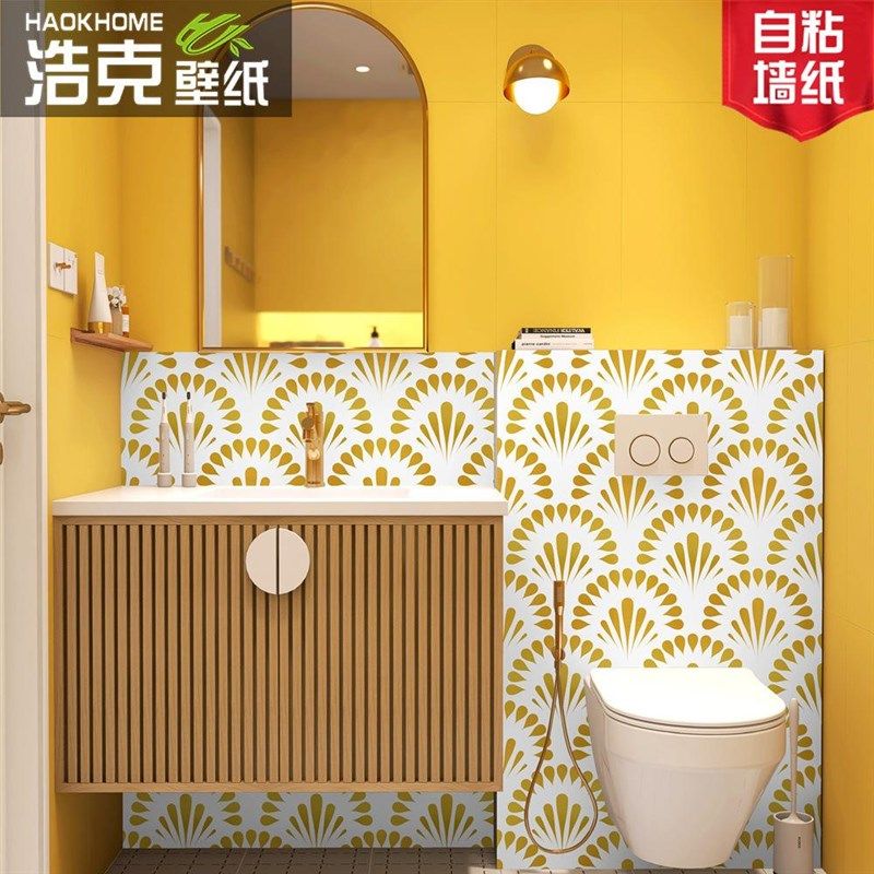 10米加厚墙纸 自粘创意几何图案厨房壁纸PVC防水防潮家具翻新贴纸