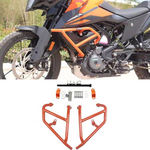 适用KTM390ADV改装保险杠DUKE390ADV车身发动机防摔保护杠架配件