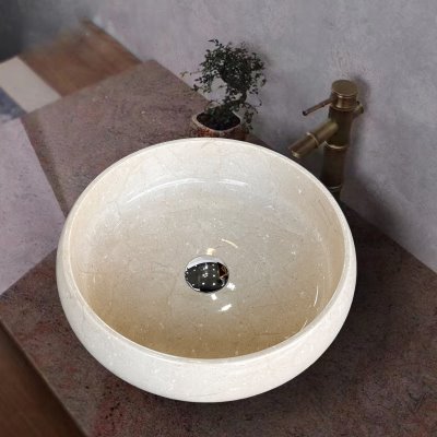 原创复古雅典金花埃及新西米大理石简约现代艺术台上平底棋子圆盆