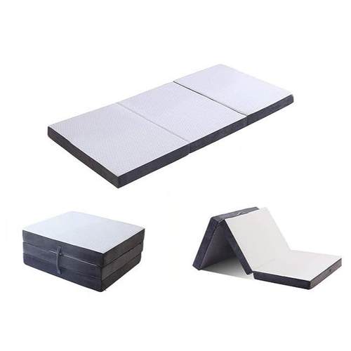 便携式三折垫可拆洗高密度记忆绵露营折叠床垫海绵记忆床垫