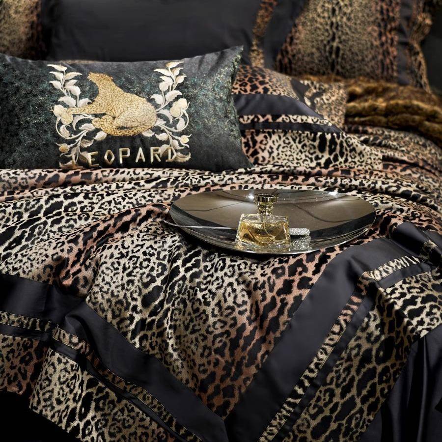 豹纹色织提花全棉200S埃及长绒棉四件套高端全棉床上用品