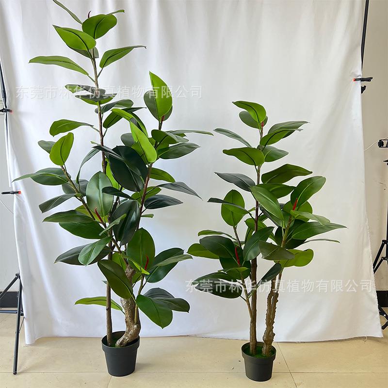 仿真橡皮榕仿真落地绿植北欧装饰琴叶榕盆栽仿真橡皮树室内摆件