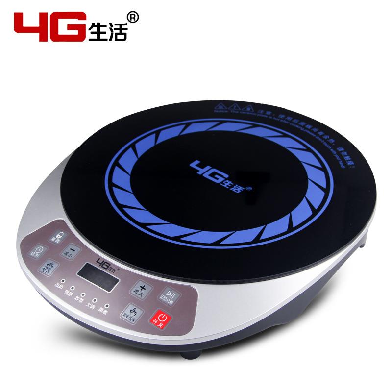 4G生活LJY-210C电磁炉家用智能爆炒火锅煮茶圆形按键式电磁灶