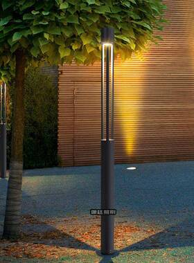 3米简约路灯圆柱景观灯LED铸铝广场现代小区园林户外草坪庭院灯