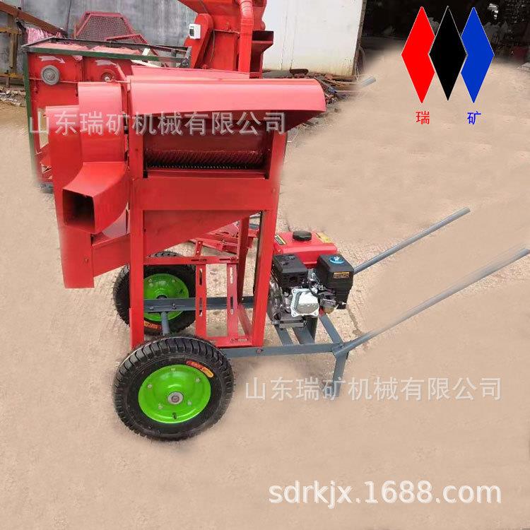 40型稻麦脱粒机家用大豆脱壳机柴油机大豆打粒机可改移动式