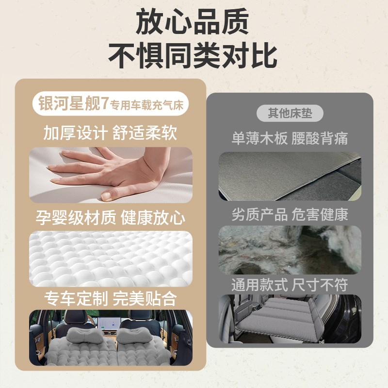 吉利银河星舰7emi车载充气床垫汽车后排睡垫后备箱露营睡觉神器床