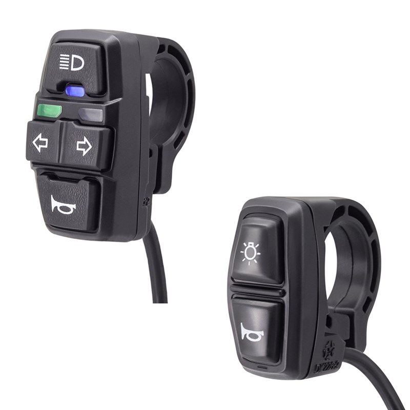 电动自行车转向灯开关 助力单车前灯喇叭按钮 通用滑板车摩托车