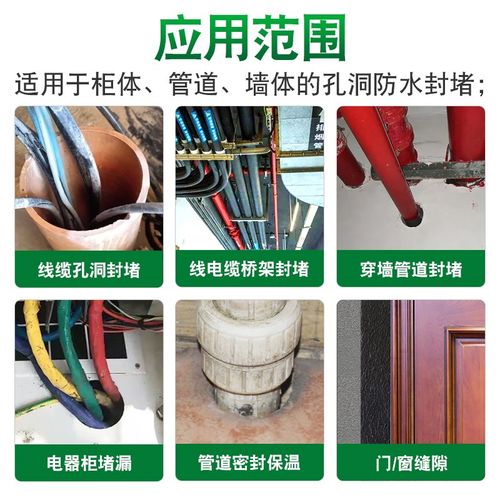 耐高温阻燃有机防火堵料配电箱电缆电工绝缘密封胶V泥孔洞封堵材