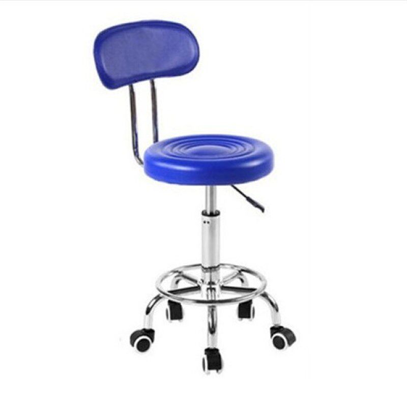 带滑轮的b小凳子美容按摩床凳子椅子旋转升降带轮椅酒吧椅带靠背