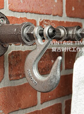 重工业铸铁水管合金挂衣钩 创意风格墙壁衣帽挂钩 挂重物钩子