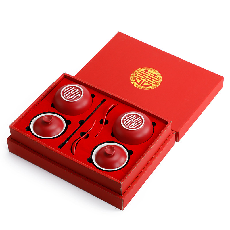 喜碗结婚敬茶杯茶具茶碗碗筷套装改口喜庆红色盖碗一对,节庆用品/礼品,喜碗/敬茶杯,淘宝优惠券,粉丝福利购,淘宝优惠卷