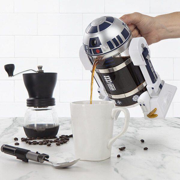 星球大战R2-D2机器人家用迷你手冲咖啡机 咖啡壶保温壶摩卡法压壶
