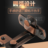 90度门扣插销锁不锈钢门锁门搭扣门栓防盗锁扣免打孔推拉门直角锁