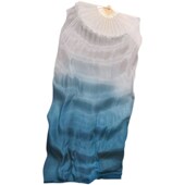 真丝舞蹈扇子左手指月加长渐变古典舞成人儿童广场舞民族舞跳舞扇