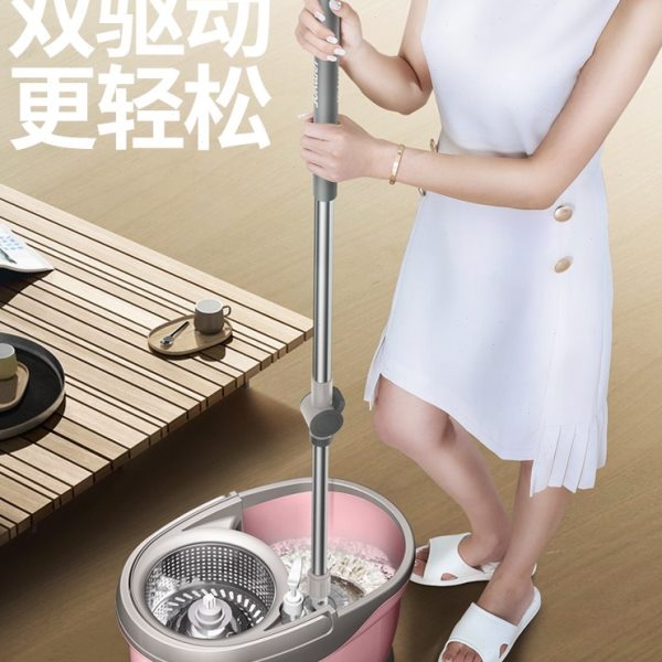 家用自动拖把杆通用旋转式桶擦地免手洗拖地拖布脱水地拖拖把旋转