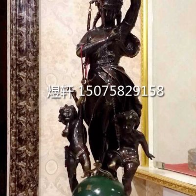钟表欧式古典摇摆钟表|上弦机械座钟|仿古台钟样板间|全铜落地钟
