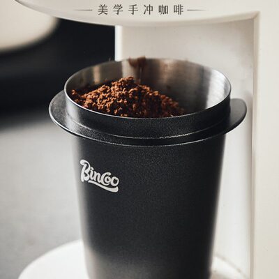 Bincoo意式不锈钢咖啡接粉杯闻香手冲咖啡手柄倒扣落粉器51/58mm