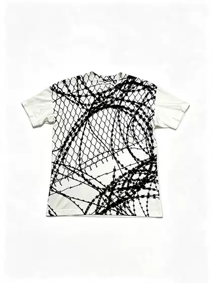 Current) Full Print Version Junya Watanabe Barbed Wire Tee Thorn Wire Short-Sleeve T-Shirt