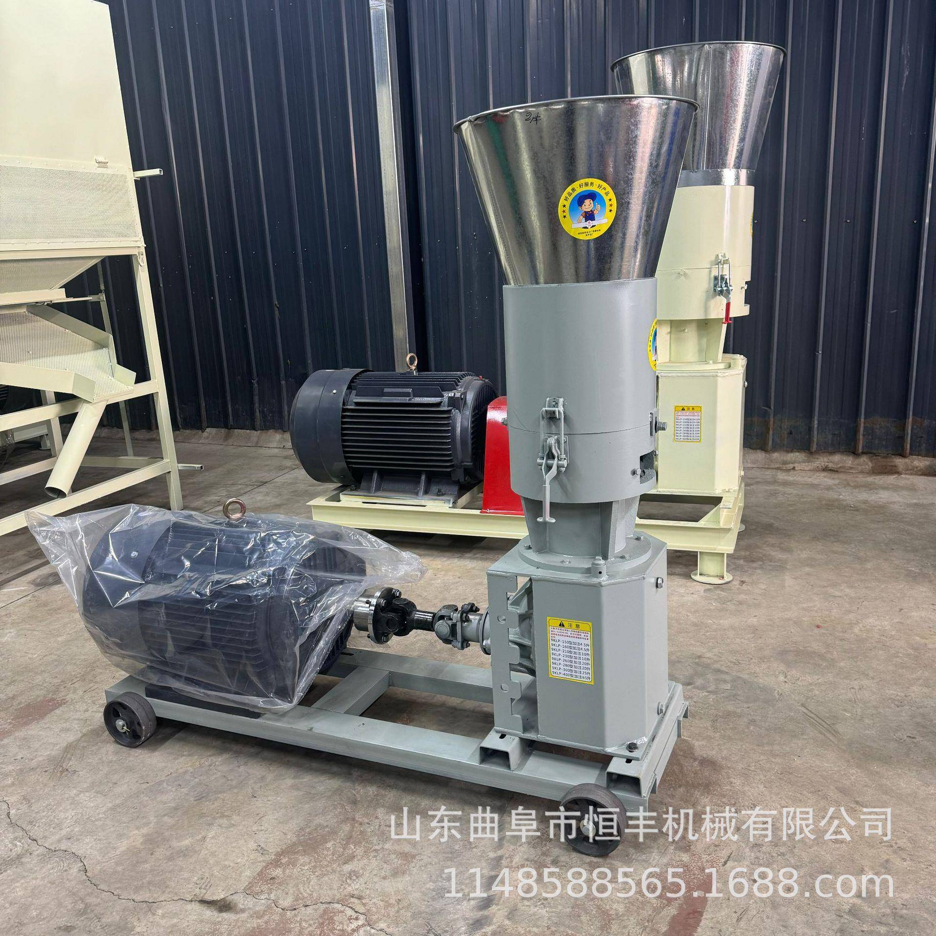 新款轮转玉米秸秆饲料颗粒机多功能平模秸秆颗粒机鸡鸭鹅牛羊养殖