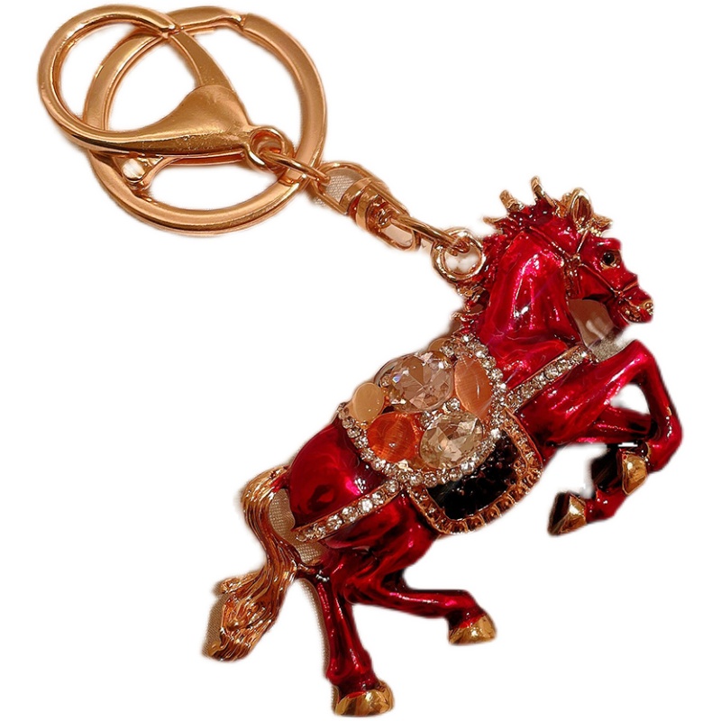 属马钥匙扣女精致挂件生肖马中国风汽车钥匙链男款高级书包高档款