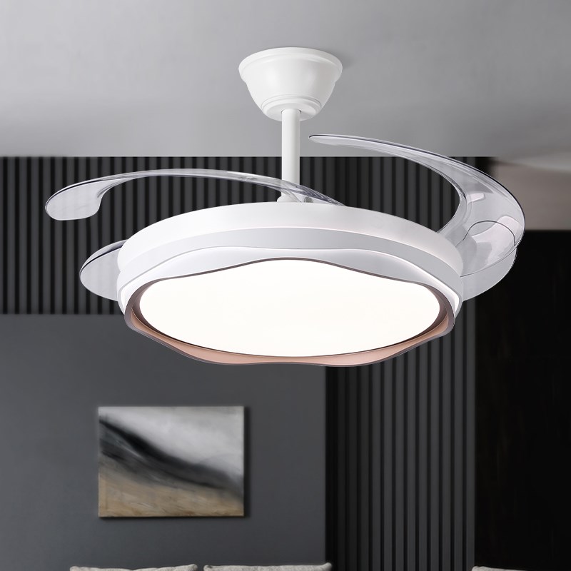 吊扇灯吊扇灯客厅饭厅卧室简约现代新款一体变频隐形带电风扇吊灯