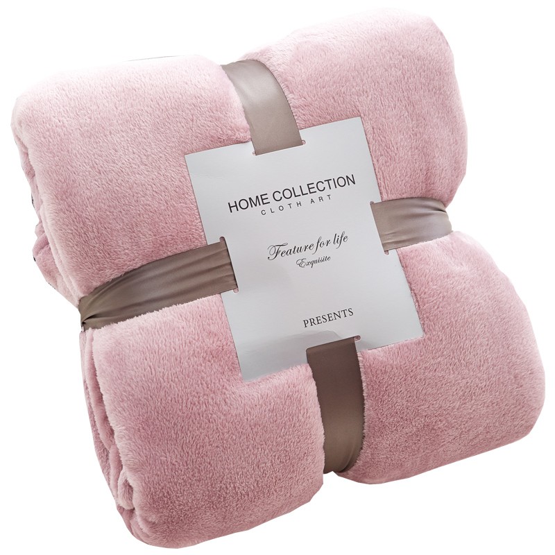 金貂绒毛毯冬季保暖办公室午睡毯子珊瑚绒K小毯被可机洗沙发盖腿