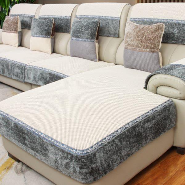 皮沙发垫坐垫沙发套全包布艺四季通用防滑半包简约老式沙发深色