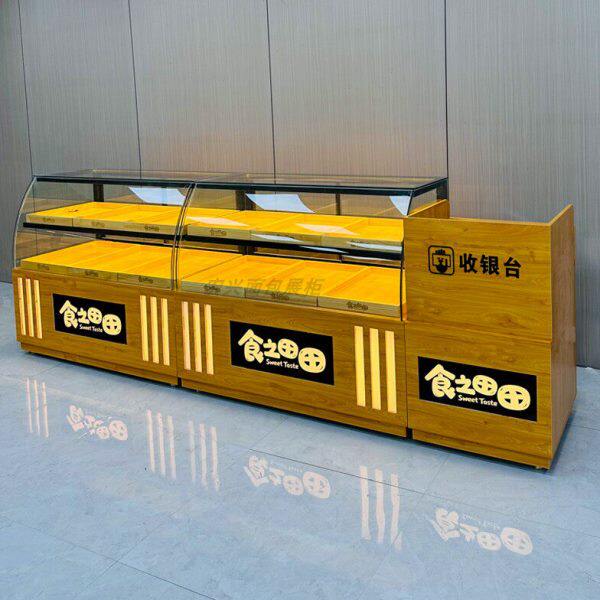 中式糕点柜桃酥饼干展示柜蛋糕甜品冷藏柜面包烘焙玻璃陈列展示柜