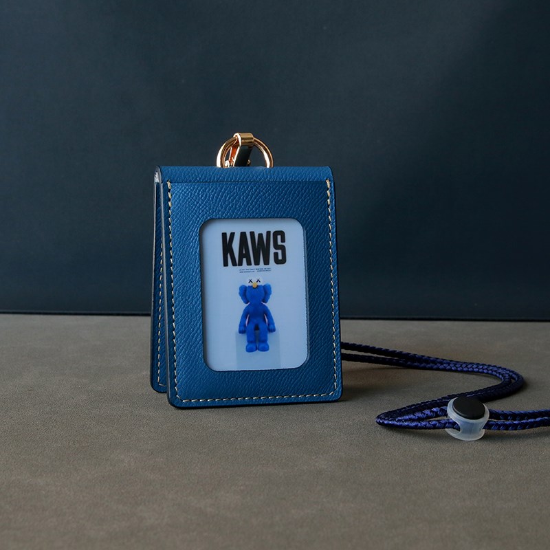 真皮手工挂脖工作牌胸牌卡套校牌厂牌套高级N感饭卡工作证工卡挂