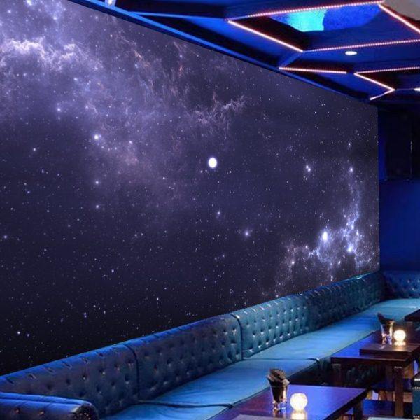 3D简约渐变色星空壁纸个性ktv歌厅吊顶装修背景墙纸宇宙太空墙布