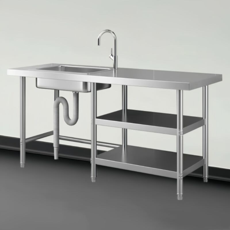 不锈钢水槽灶台架厨房案板置物架洗菜碗水池收纳整理储物煤气灶架