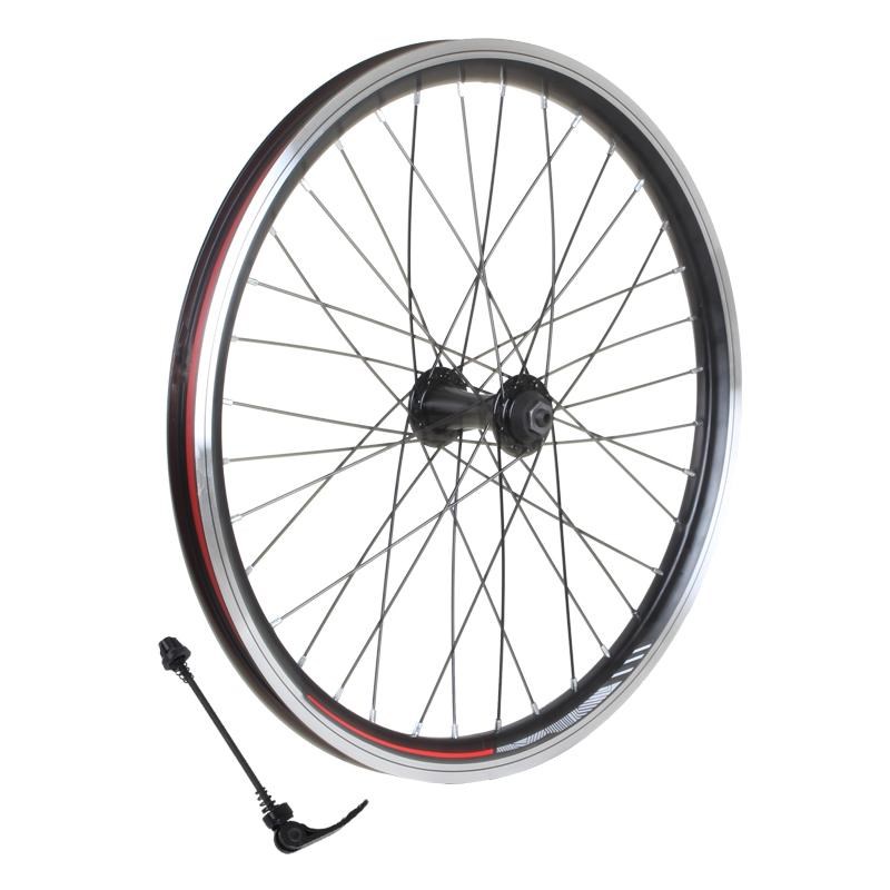 20寸v刹前后轮组406折叠车小轮径自行车圈刹轮组卡式培林快拆轮毂