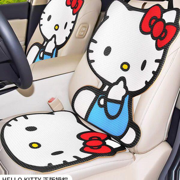 kitty汽车坐垫四季通用车内女神款座椅垫子后排可爱卡通座垫座套