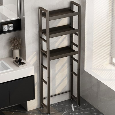 卫生间智能马桶上方置物架浴室厕所落地多层多功能免打孔收纳架子