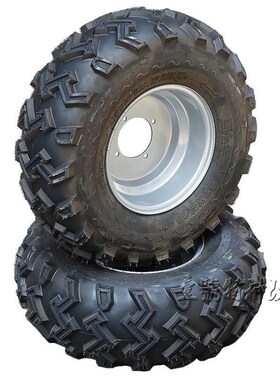 卡丁车沙滩车配件前23X7-10后22X11-10寸W花纹真空轮胎轮毂总成