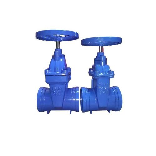 蓝色Z85X-16卡箍连接沟槽式暗杆弹性座封闸阀 软密封闸阀DN65-200