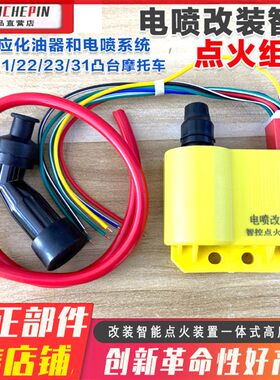 摩托车电喷改装点火器 电喷系统 化油器智能点火装置一体式高压包