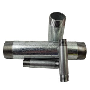 镀锌双头外丝接头钢管消防自来水外螺纹带丝外牙加长加工套丝铁管