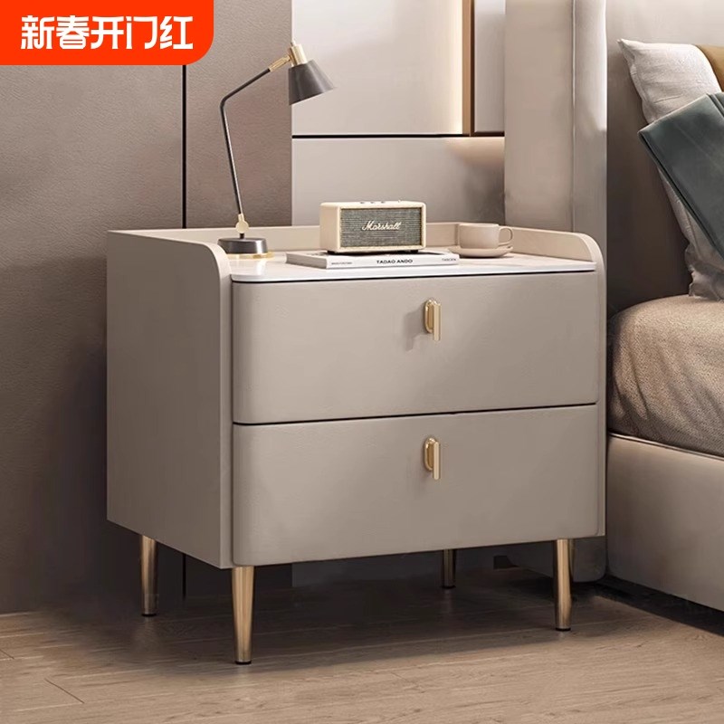 实木床头柜简约现代床边柜2025新款新款高级感轻奢家用卧室收纳柜