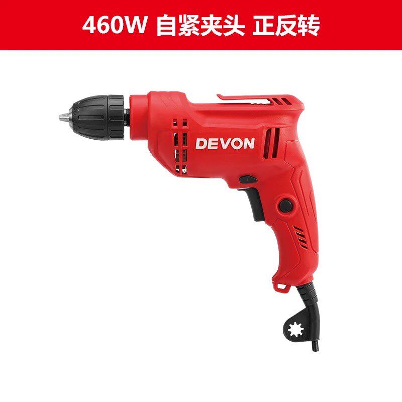 正品DEVON大有1818-4-10RE 10mm 460w手枪钻正反调速电钻电动工具