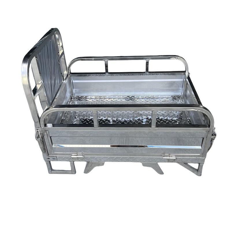 全新不锈钢车厢电动小三轮车厢定制燃油三轮车车斗加厚耐腐蚀车厢