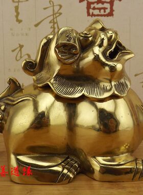 纯铜熏香炉香薰炉盘香炉 檀香炉铜貔貅香炉纯铜香炉摆件家居摆设