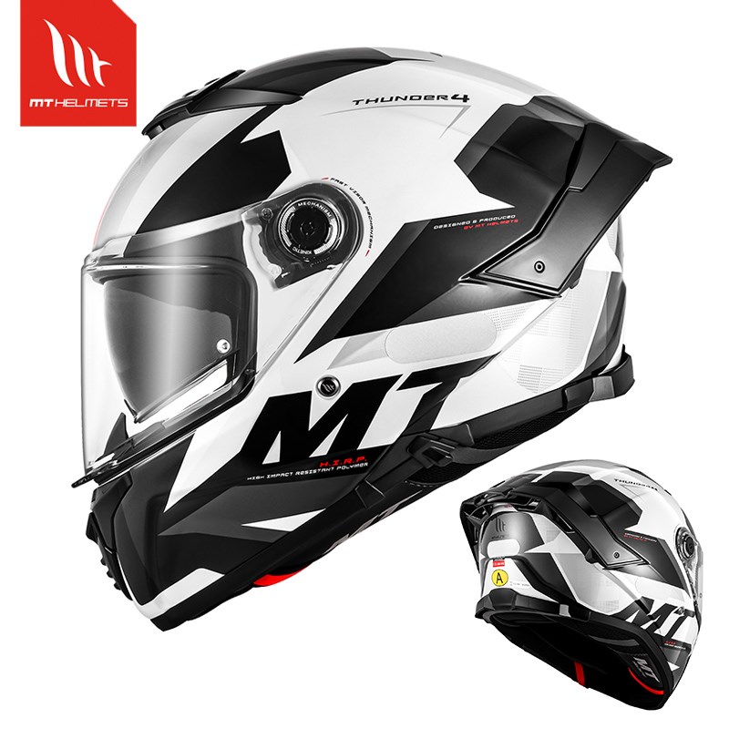 MT头盔雷神4全盔摩托车男女大尾翼冬季赛车四季机车3C认证双镜片